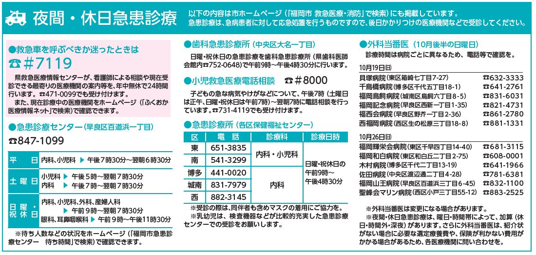 夜間・休日急患診療
