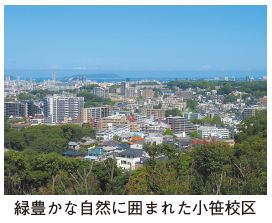 緑豊かな自然に囲まれた小笹校区の写真