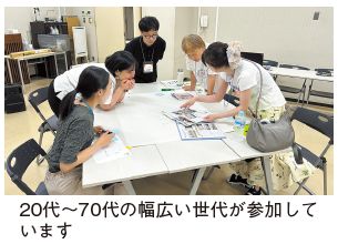 コミュ×コミュひろばの写真(20代から70代の幅広い世代が参加しています)