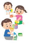 子どもたちが遊んでいるイラスト