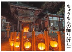 ちょうちんの飾り(昨年)の写真