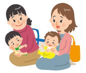 親子のイラスト