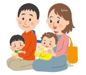 親子のイラスト