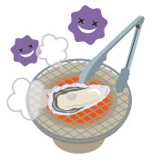 貝類加熱のイラスト