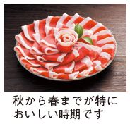 イノシシ肉の写真(秋から春までが特においしい時期です)
