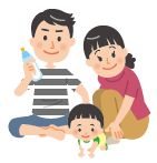 親子のイラスト