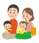 親子のイラスト