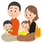 親子のイラスト