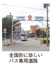 全国的に珍しいバス専用道路の写真