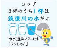 市 水 道 局 マ ス コ ッ ト 「フクちゃん」