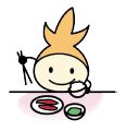 ニッコりんの食事イラスト