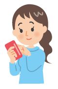 スマホでのオンライン予約のイラスト