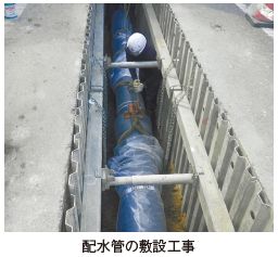 配水管の敷設工事