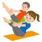 体幹トレーニン グのイラスト