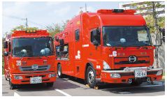 消防車の車両展示写真
