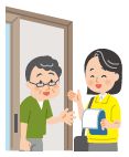 訪問活動のイラスト