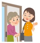 訪問活動のイラスト