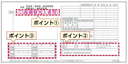 通知書の1ページ目の写真