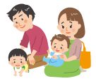 親子のイラスト