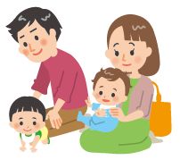 親子のイラスト