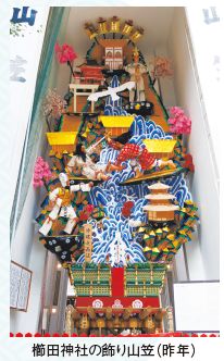 櫛田神社の飾り山笠（昨年）