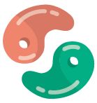 勾玉(まがたま)のイラスト