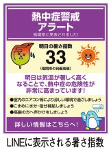 LINEに表示される暑さ指数の画像