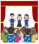 ステージ発表のイラスト