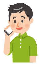 スマホでの問い合わせイラスト