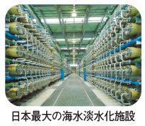 日本最大の海水淡水化施設の写真