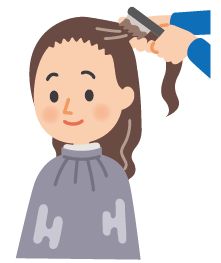 ヘアカラーのイラスト