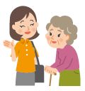認知症の方に接するサポーターのイラスト
