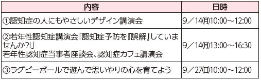 認知症月間イベント