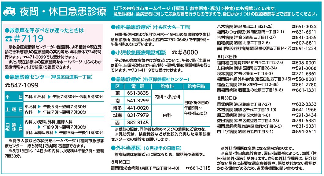 夜間・休日急患診療