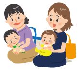 母子のイラスト