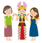 伝統舞踊のイラスト