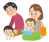 親子のイラスト