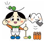 にしくりんとにしくものモルックのイラスト