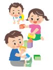 子どもたちが遊んでいるイラスト