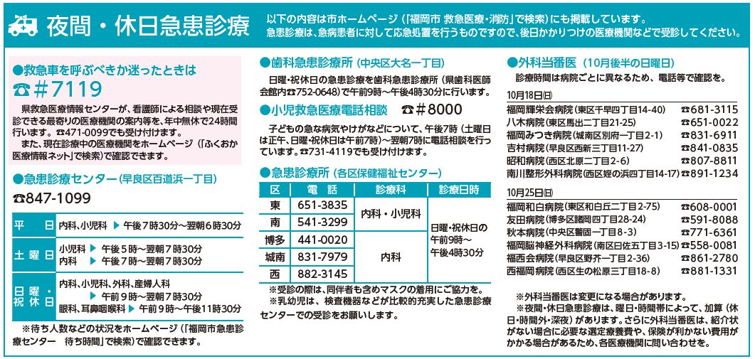 夜間・休日急患診療