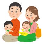 親子のイラスト