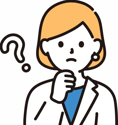 女性がはてな?と考えているイラスト