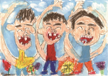 和白東小学校1年生の作品