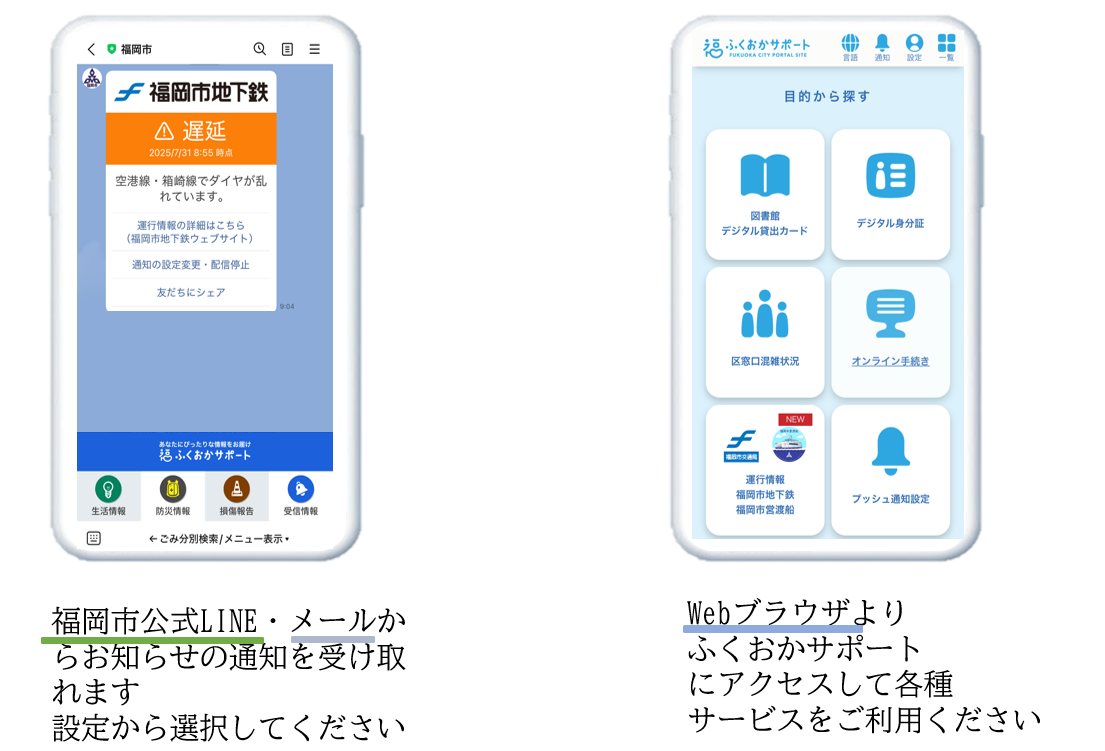 通知の受取イメージ