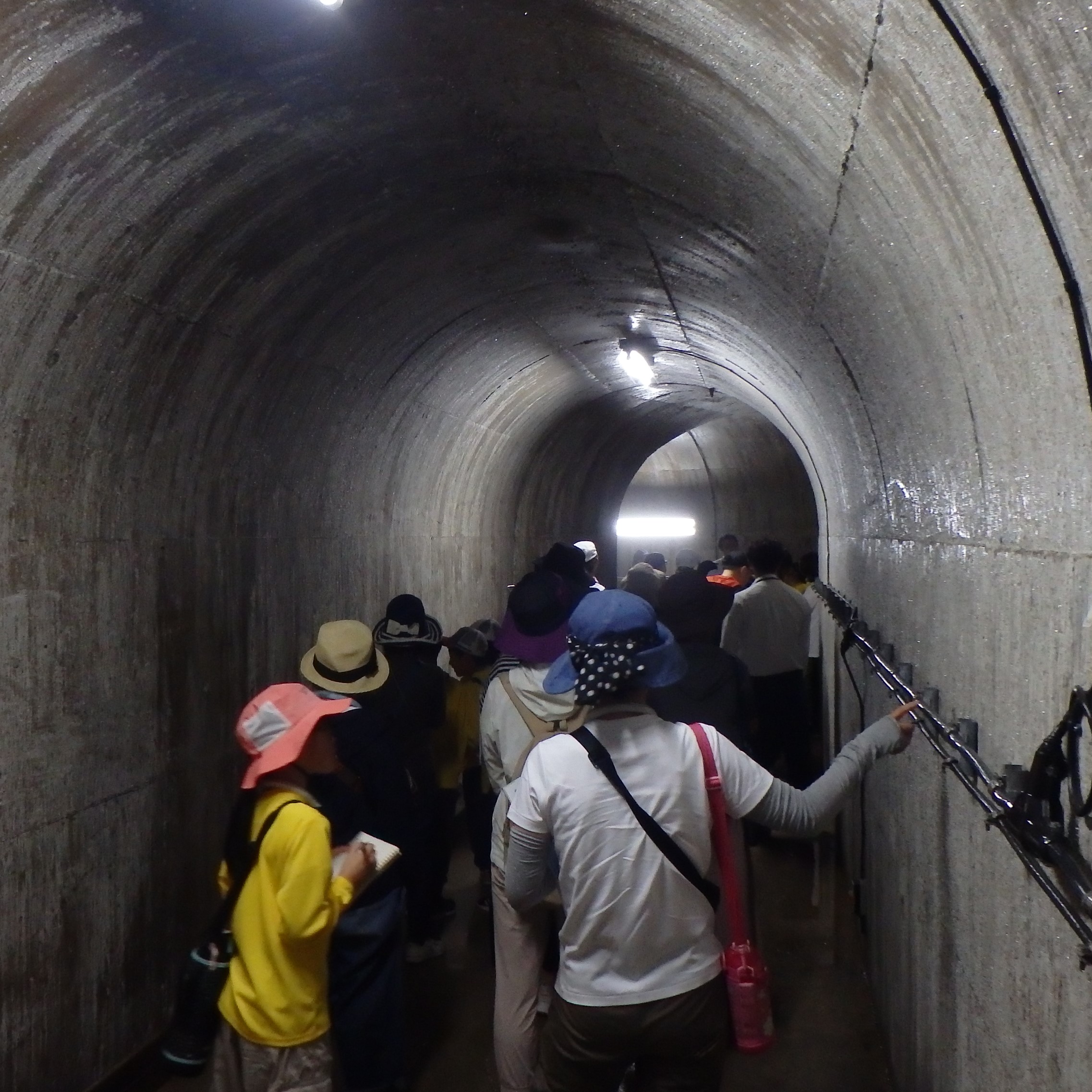 寺内ダムの監査路見学