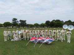 福岡市消防音楽隊カラーガード隊の集合写真