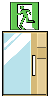 避難口誘導灯のイメージイラスト